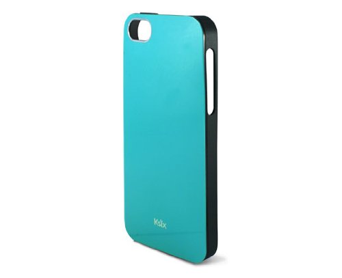 Ksix Etui FLEX SOLID do Apple iPhone SE/5S/5 czarne krawędzie turkusowe B0914FTP16B