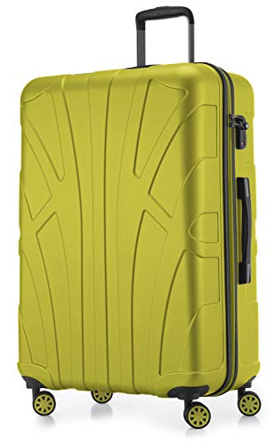 Suitline Walizka w 3 rozmiarach, zestaw walizek na kółkach, twarda obudowa, walizka podróżna (55 cm, 66 cm, 76 cm), podwójne kółka, 15, Papro?, 76 cm, Walizka