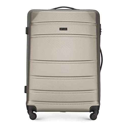 WITTCHEN Duża walizka podróżna firmy WITTCHEN walizka na kółkach z twardą obudową ABS 4 koła zamek szyfrowy szampan