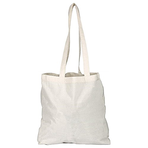 eBuyGB Sztuka 1/3/5/10/25/50/100 naturalny bawełna jednokolorowa torba na zakupy przyjazny dla środowiska, Shopper -  3 naturalny 1205813-3