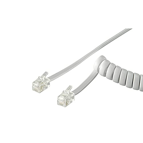 Goobay R ohne Kennzeichnung TEL MODU SPIRAL 4m RJ10 WEISS/WHITE 4040849686016