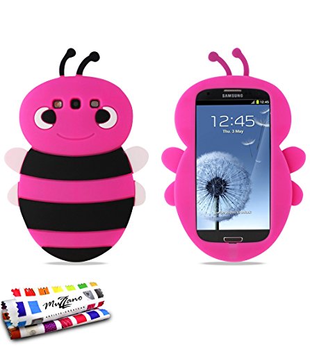 Samsung Ultraflache weiche Schutzhülle GALAXY S3 [Abeille Premium] [Bonbonrosa] von MUZZANO + STIFT und MICROFASERTUCH MUZZANO GRATIS - Das ULTIMATIVE, ELEGANTE UND LANGLEBIGE Schutz-Case für Ihr SA