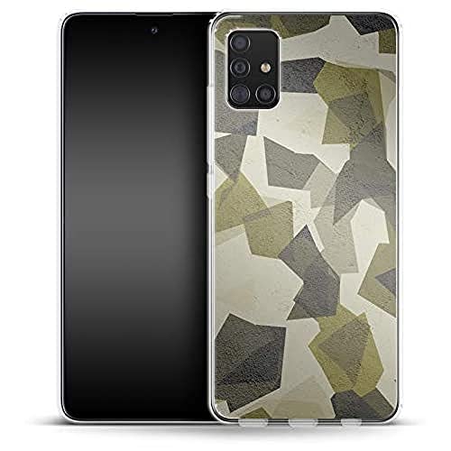 Smartfon silikonowe etui na telefon komórkowy Geometryczne Camo Green Samsung Galaxy A51