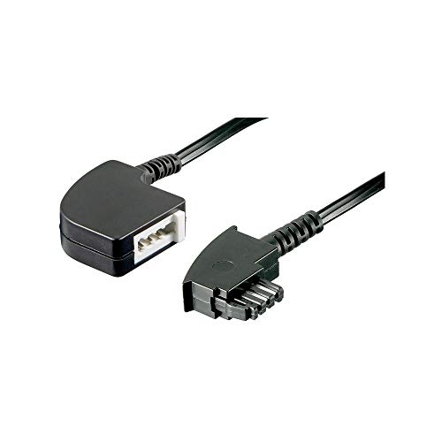 Goobay R ohne Kennzeichnung TEL TAE-F 600V BLACK VERL. 6m 4040849502439