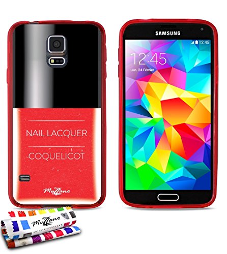 Samsung 'Muzzano Original Premium-Flexible Schutzhülle für Galaxy S5 mit exklusiver Langlebig Nagellack - Duschtür,, Strass und + 1 Stylus und 1 Reinigungstuch Muzzano erhältlich