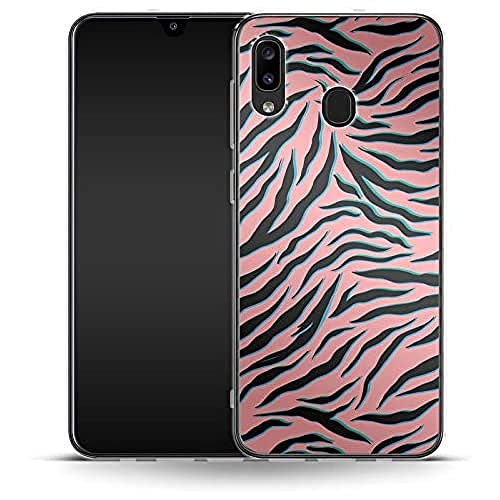 Smartfon silikonowe etui na telefon komórkowy Pink Zebra Samsung Galaxy A20