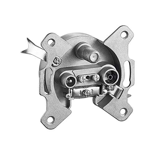 Goobay Kabel 3-Loch Antennen-Dose UP - 10dB, Durchgangsdose, z DC-Durchga (PC-08360378)