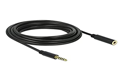 Delock Kabel przedłużający jack 4,4 mm 5-pinowy wtyk do gniazda 5 m czarny 85799