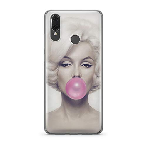 Etui na telefon Huawei P20 Lite - etui na telefon komórkowy z motywem i optymalną ochroną TPU silikonowe etui Case Cover etui ochronne - guma do żucia różowa