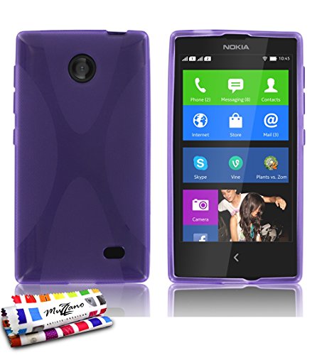 Nokia Ultraflache weiche Schutzhülle X [Le X Premium] [Lila] von MUZZANO + STIFT und MICROFASERTUCH MUZZANO GRATIS - Das ULTIMATIVE, ELEGANTE UND LANGLEBIGE Schutz-Case für Ihr X