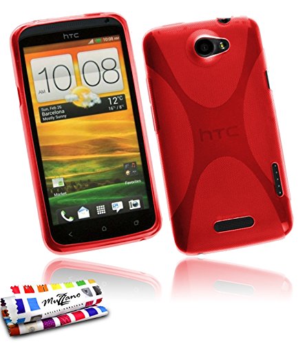 HTC muzzano Custodia Wallet do One X, czerwony