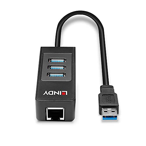 HUB USB LINDY USB 3.1 Hub & Gigabit Ethernet Adapter 43176