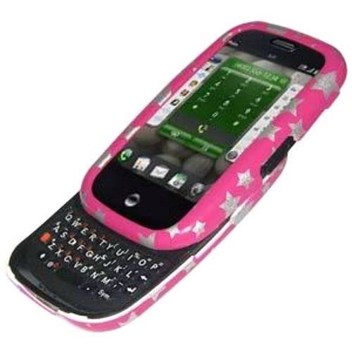 Amzer Hartschalengehäuse zum Aufstecken mit Gürtelclip für Palm Pre, rosa mit Sternenmuster (AMZ20289)