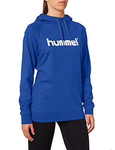 Hummel Hummel Hmlgo Cotton bluza damska z kapturem z logo niebieski True Blau L 203517-7045