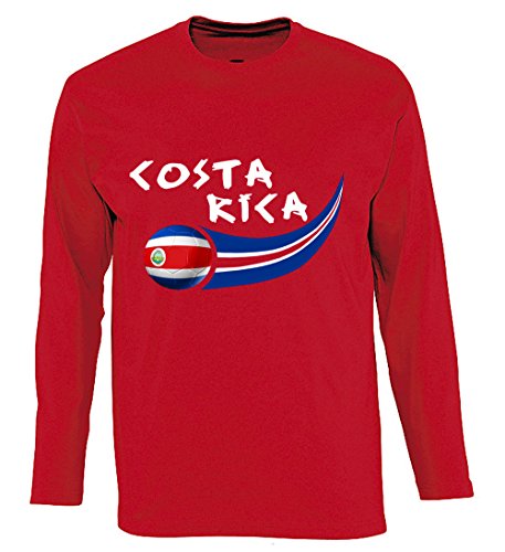 Supportershop Supportershop koszulka męska Costa RICA L/S czerwony czerwony L 5060542522779