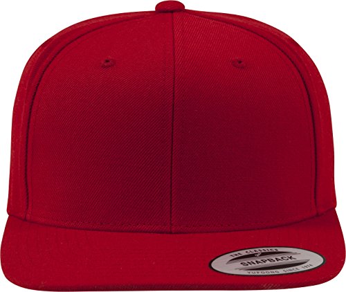 Flexfit Klasyczna czapka snapback, czapka uniseks dla kobiet i mężczyzn, w wielu kolorach, rozmiary one size i dzieci czerwony czerwony/czerwony (Red/Red) Rozmiar uniwersalny 6089M