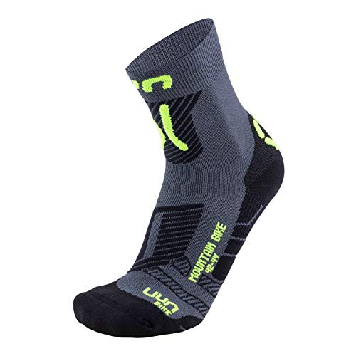 UYN Cycling MTB Light Skarpetki Mężczyźni, anthracite/yellow fluo EU 39-41 2020 Skarpety kompresyjne S100080-G961-39/41