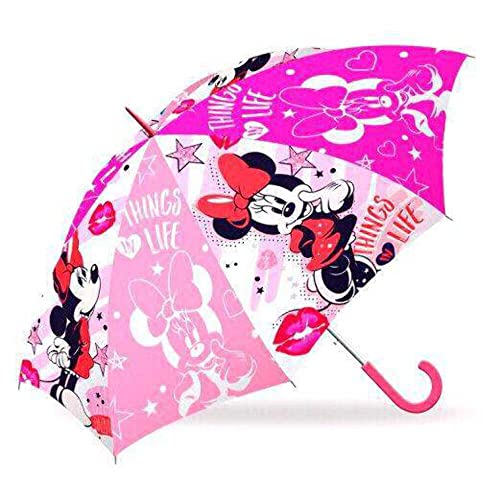 Kid Licensing Paraguas Paraguas 46 cm auto Minnie parasol, kolorowy, rozmiar uniwersalny