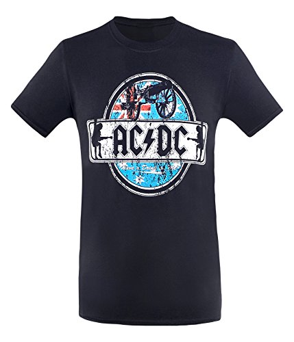 DC AC AC męski T-shirt czarny Drink (11) 11-L ACDCTSHIRT-11