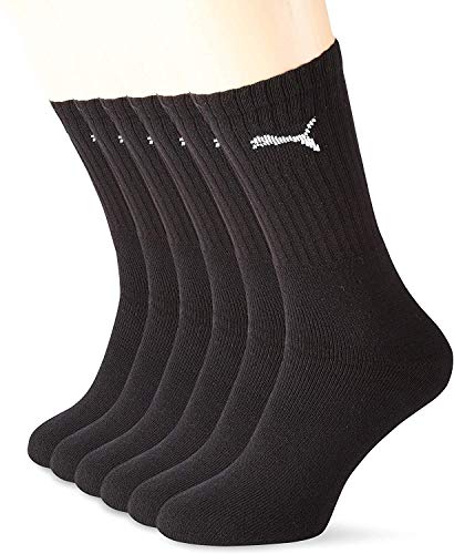 Puma Kobiety Cush Crew 6P Skarpety Sportowe, Czarny, 35-38, 6 Par