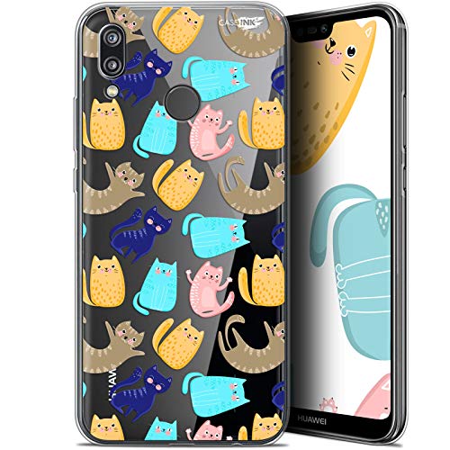 Etui ochronne do Huawei P20 Lite, ultracienkie, motyw: kot taniec