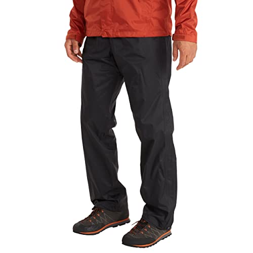 Marmot Meżczyzni PreCip Eco Full Zip Pant, Wodoodporne spodnie przeciwdeszczowe, wiatroszczelne spodnie trekkingowe, oddychająca odzież przeciwdeszczowa na wędrówki i trekking, Black, M