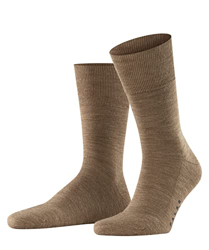 Falke męskie lotnisko plus skarpety - wełna merynosowa/mieszanka bawełny, brązowa (melange muszkatołowy 5410), UK 7-8 (rozmiar producenta: 41-42), 1 para 14403