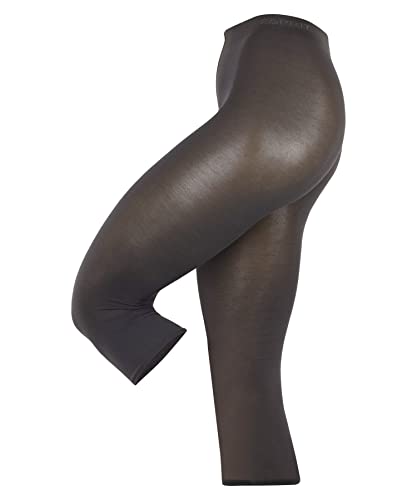 Esprit Bawełniane legginsy Capri Hosiery - Bogata bawełna, wiele kolorów, rozmiary S-XXL, 1 para - 3/4 długości, na każdą okazję Grey (Stone Grey) S (UK 10-12 EU 36-38) 18444-3988