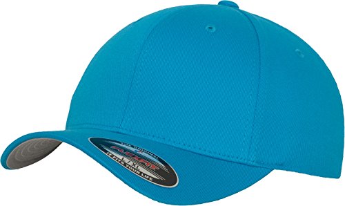 Flexfit Wooly Combed czapka baseballowa, 6 panelów, uniseks, dla dorosłych i dzieci, turkusowy, xs-s 6277-XS-S-BL