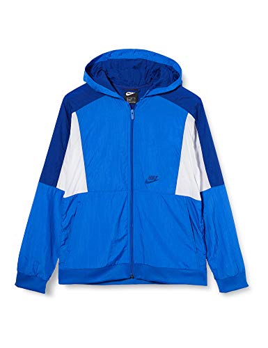 Nike chłopięca koszulka z długim rękawem B Nsw Woven Fz niebieski Game Royal/Deep Royal Blue/White/(Deep Royal Blue) L