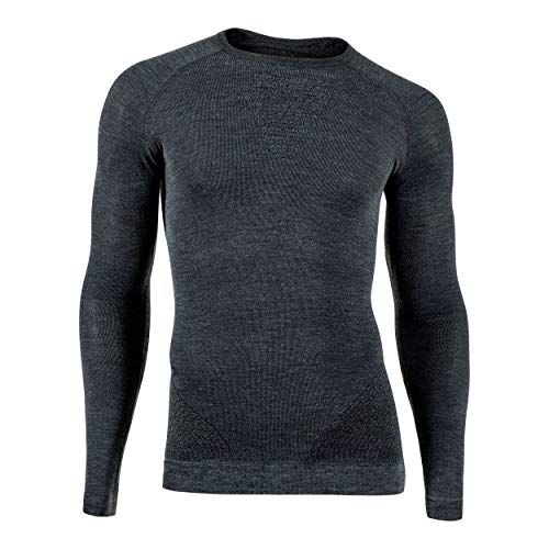 UYN UYN męska koszulka z długim rękawem Fusyon Cashmere Uw, szary, xxl U100117