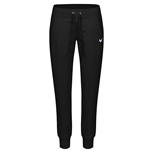 Spodnie damskie - Erima Damskie spodnie dresowe ze ściągaczami, czarne, długie, czarny 210211 - grafika 1
