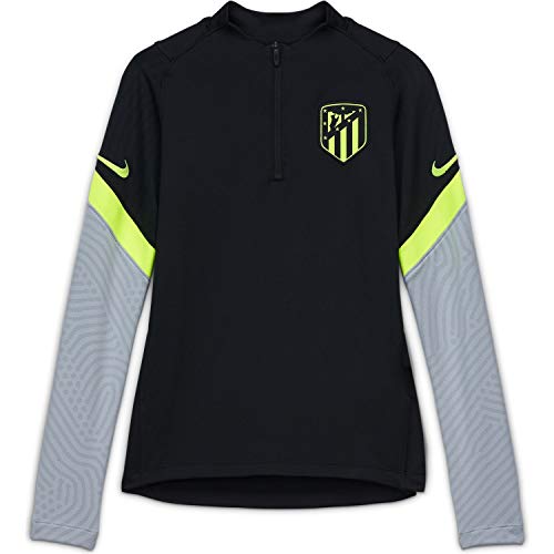Nike Dziecięca ATM Y NK DRY STRKE Top CL koszulka z długim rękawem, czarny/wilk szary/(wolt) (bez sponsor-3.), M