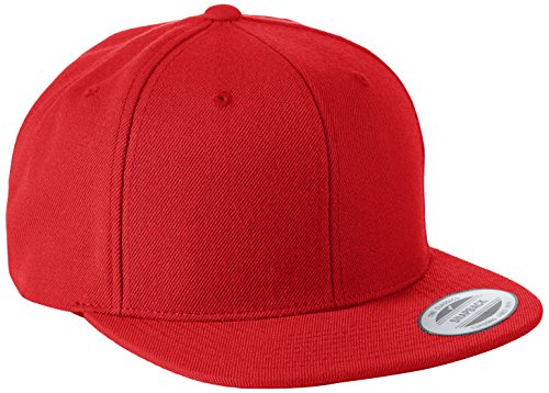 Flexfit Classic Snapback Cap, czapka unisex czapka dla kobiet i mężczyzn, rozmiar uniwersalny, kolor czerwony 6089M