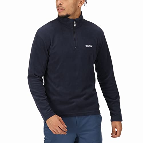 Regatta Thompson męski sweter z polaru z krótkim zamkiem błyskawicznym, niemechacący się (na powierzchni nie tworzą się kulki), niebieski, XXXXL