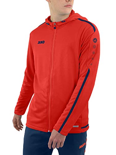 JAKO Striker 2.0 męska kurtka z kapturem, flame/granatowa, 3XL