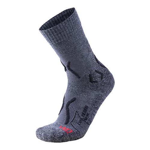 UYN UYN męskie skarpety trekkingowe Cool Merino szary Medium Grey Melange/Black 39-41 S100052