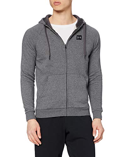 Under Armour Męska bluza z kapturem Rival Fleece Fz Hoodie, oddychająca bluza dla mężczyzn, wygodna kurtka z dzianiny o dopasowanym kroju