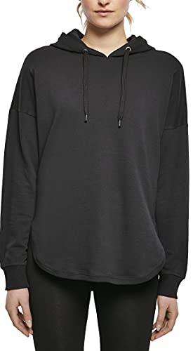 Build Your Brand Damski sweter z kapturem Ladies Oversized Hoody, bluza z kapturem dla kobiet dostępna w 3 kolorach, rozmiarach XS - XL czarny (czarny) L