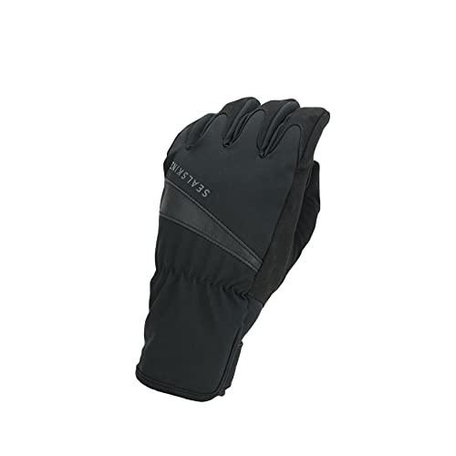 SEALSKINZ Unisex wodoodporne rękawiczki rowerowe na każdą pogodę, czarne, małe