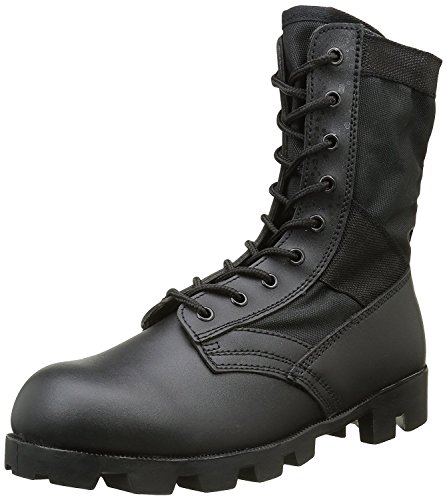 Mil-Tec US Army Combat Assault Vietnam Jungle Boots Mens Security Cadet Black, czarny, 42EU (8UK)