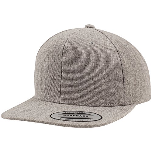 Flexfit Klasyczna czapka snapback, czapka uniseks dla kobiet i mężczyzn, w wielu kolorach, rozmiary one size i dzieci szary wrzosowy/wrzosowy Rozmiar uniwersalny 6089M