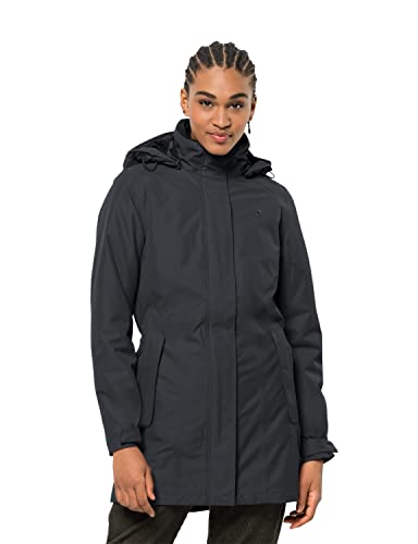 Jack Wolfskin Madison Avenue Coat płaszcz damski, szary, XS 1107732-6350001