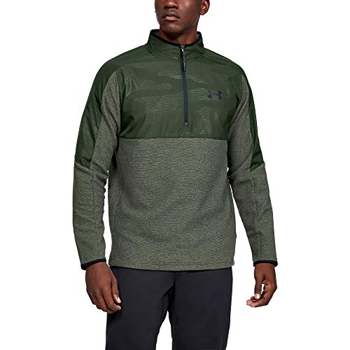 Under Armour Men Cgi 1/2 zamek błyskawiczny rozgrzewany top - barokowy zielony/czarny, średni