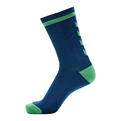 hummel Unisex Elite skarpety do wnętrz niskie skarpety Pa Zielony popiół / niebieski koral 3-5