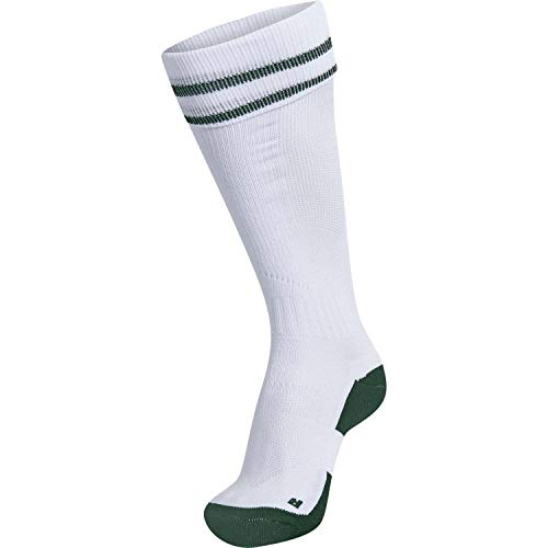 Hummel Unisex Element Football Sock skarpety biały Weiß/Evergrün 31W / 34L 204046-9004