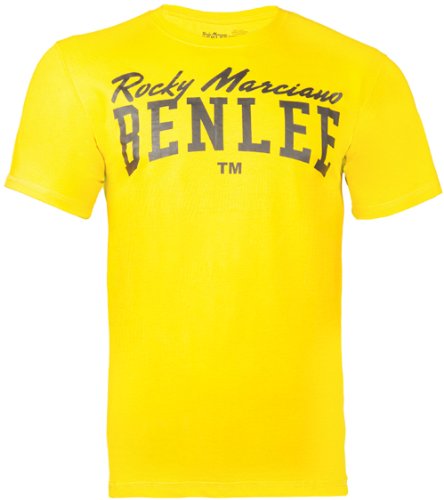 BENLEE Rocky Marciano Męski T-shirt z logo Promo Shortsleeve żółty żółty S