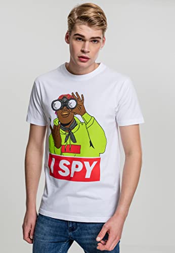 Mister Tee Herren i Spy Tee T-Shirt, biały, XS MT575