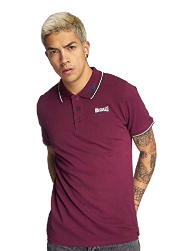 Lonsdale London męska koszulka polo LION Slim Fit, Oxblood, L