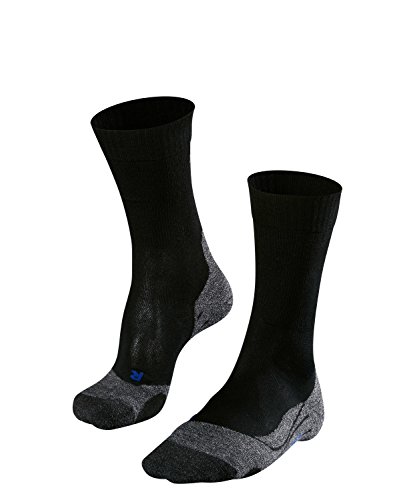FALKE Mężczyźni Skarpety do wędrówek TK2 Explore Cool M So Oddychający I Szybkoschnący przeciw pęcherzom grube 1 Para, Czarny Black-Mix 3010, 44-45
